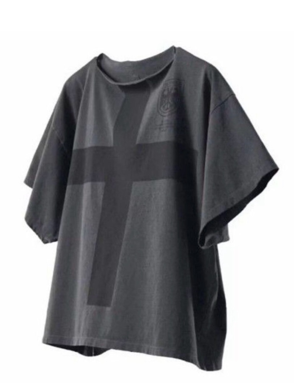 Kanye Yeezy Vultures Korea Black Cross Boxy Graphic Tee